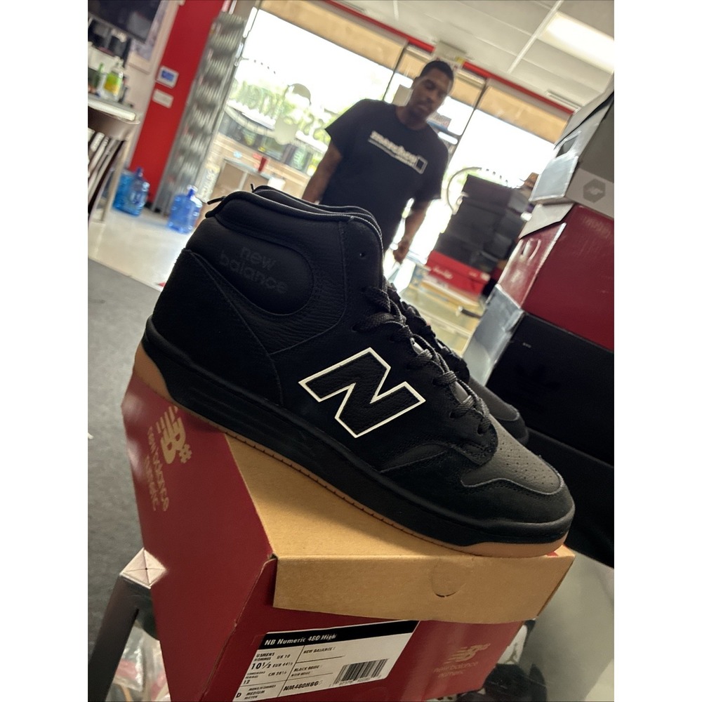 New Balance Numeric 480 High Skateboarding Shoes Black Beige NM480HBG Mens 10.5